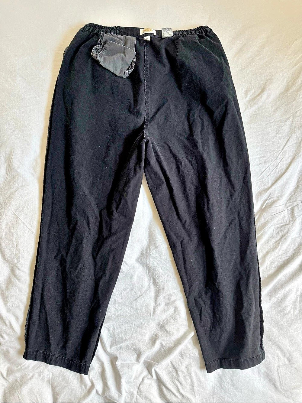 Vintage Talbots Black High Rise Elastic Waist Capris 14W - Picture 4 of 9